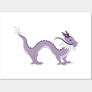 Purple Chinese Dragon Posters and Art